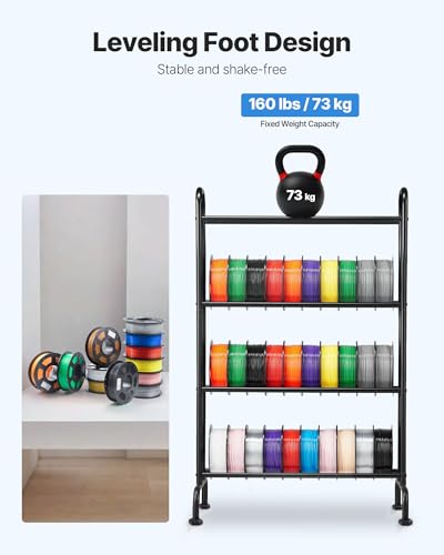 VEVOR 3D Printer Filament Storage Rack, 4 Tier Heavy Duty - Image 5