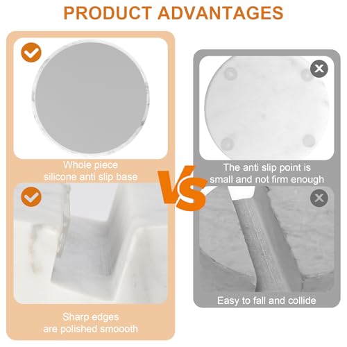 CHISELED ST DF SK Elegant and Versatile White Marble Phone Stand - Image 5