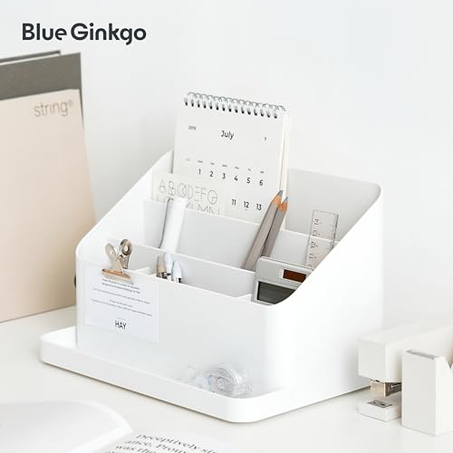 BLUE GINKGO Desk Organizer, Office Supplies, White, Made in Korea - Image 6