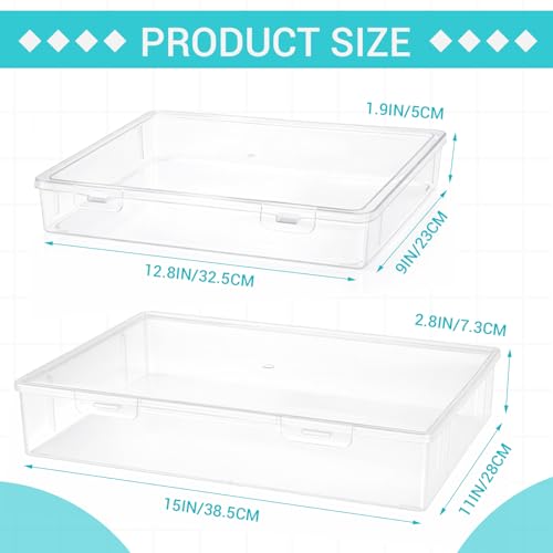 Gerrii 4 Pack Board Game Storage Organizer Box, 15"/ 12.8" - Image 3