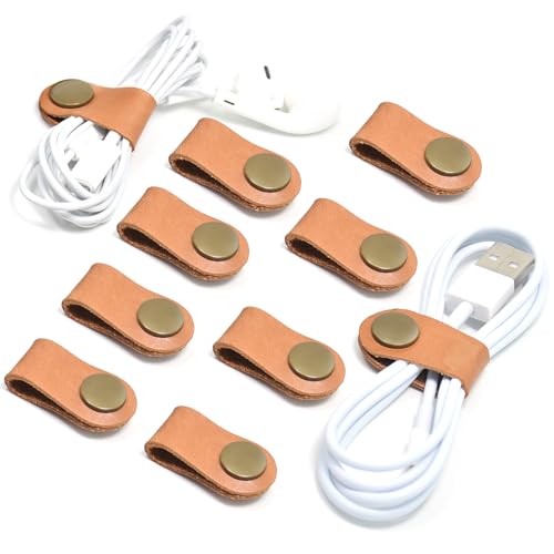 CAILLU Leather Cord Organizer,Cable Ties for Earbuds - Image 2