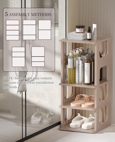 HAIXIN Narrow Shoe Rack - 5-Tier Stackable Shoe Storage Stand - Image 5