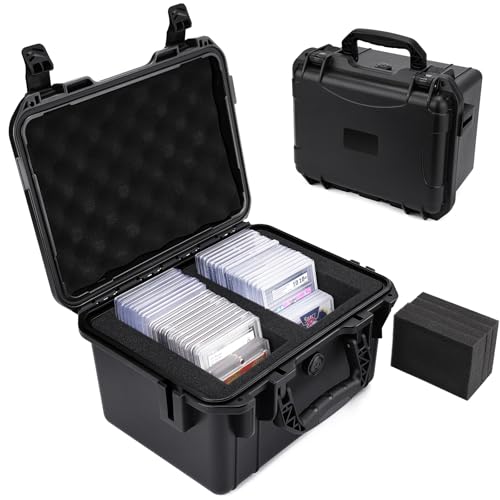 QINGUANG Graded Card Storage Box, Card Case with 4 Foam Dividers - Image 2