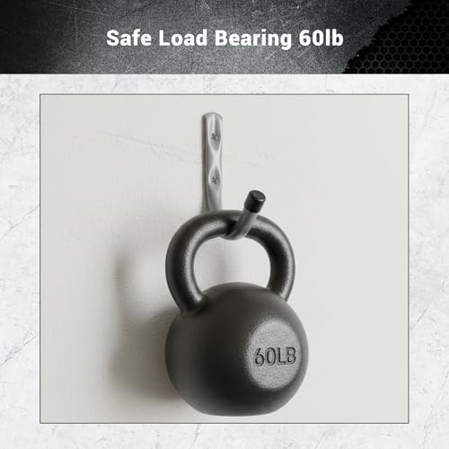 Garage Hooks, 4 Inch Heavy Duty Steel J Hooks for Wall - Image 4