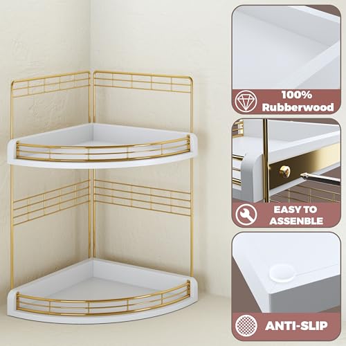 Bathroom Countertop Corner Organizer for Small Spaces, 2-Tier - Image 6