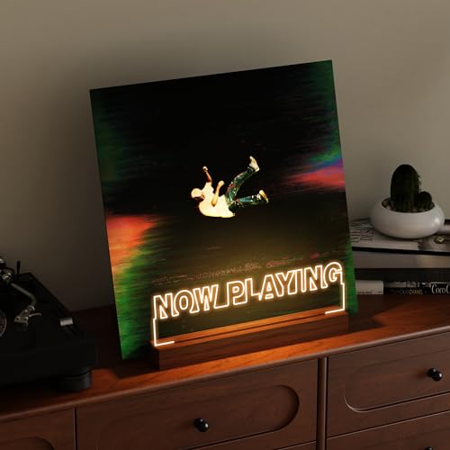 CoolGift Mart Now Playing Vinyl Record Stand, Light up Record - Image 5