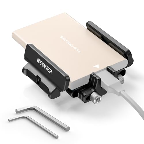 NEEWER Mount Bracket SSD Holder with Cold Shoe Cable Clamp, UA035 - Image 2