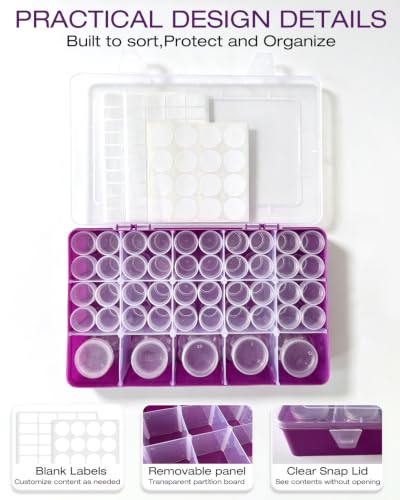 45 PCS Diamond Painting Storage Containers: Diamond Art Organizer - Image 3