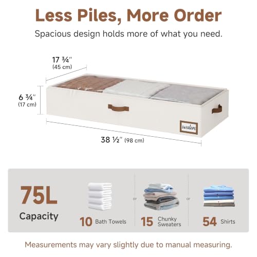 StorageWorks 7 Inch Low Profile Under Bed Storage Containers - Image 3