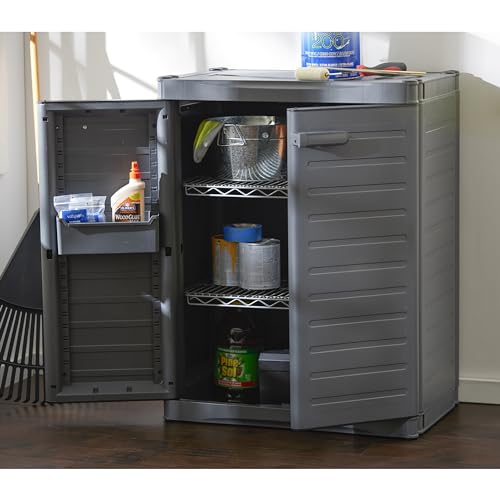 Gracious Living MaxIt 2-Shelf Lockable Utility Storage - Image 3