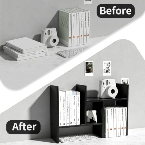 MASAKA B&W - Desk Organizer Aesthetic Shelf, Desktop Bookshelf - Image 4