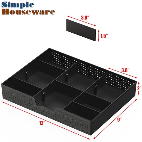Simple Houseware Drawer Organizer Tray, 9 Adjustable Compartments - Image 8