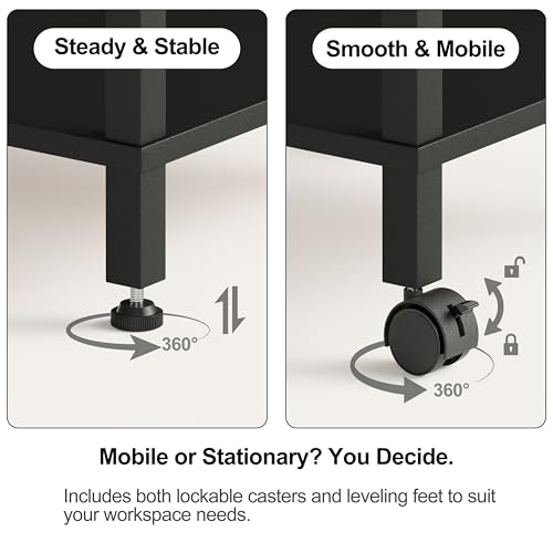 3-Tier Printer Stand with Storage, Mobile Printer Cart - Image 7