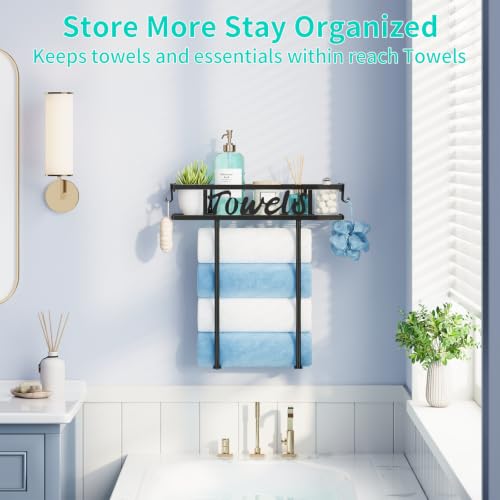 HapiRm Rolled Towel Racks for Bathroom - Towel Storage - Image 3