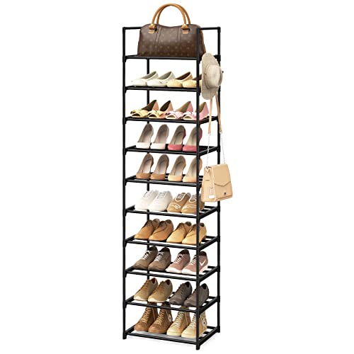 Narrow Shoe Rack 10 Tiers Tall Shoe Rack for Entryway Closet 20 - Image 2