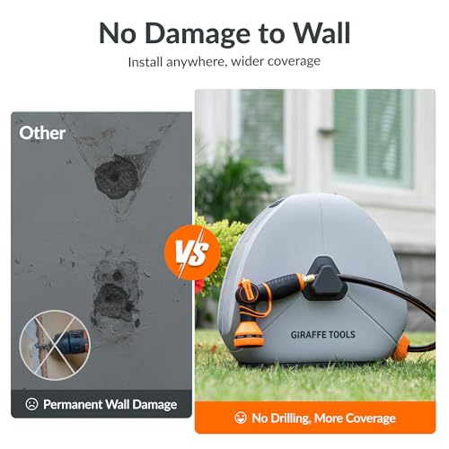 Giraffe Tools Ground-Mounted Retractable Garden Hose Reel - Image 5