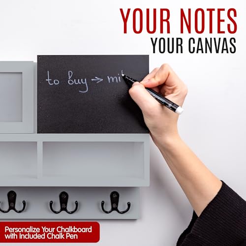 Spacelog Key and Mail Holder for Wall with Chalkboard – - Image 6
