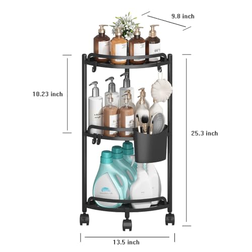 Standing Shower Caddy Corner Shelf Rustproof Shower Organizer - Image 7