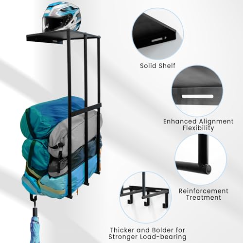 Camping Chair Storage Wall Mount Metal Rack for Garage - Image 4