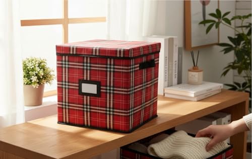 DOMINO STORY Plaid Multipurpose Storage Organizer | Home Organization - Image 7