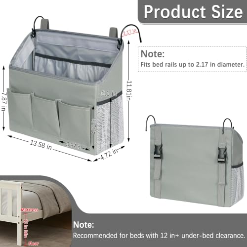 Loghot Bedside Caddy Organizer Bed Storage Bag for Dorm - Image 3