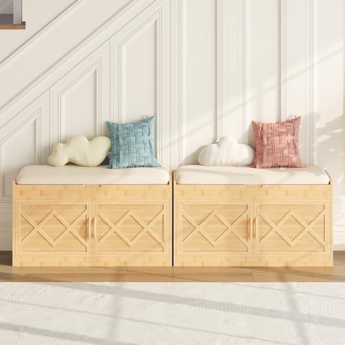 HOOBRO Shoe Bench, Shoe Storage Bench with Cushion - Image 6