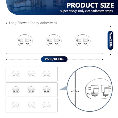 4 Pack Shower Caddy Replacement Strong Hooks, No Dri | All Products - Image 3
