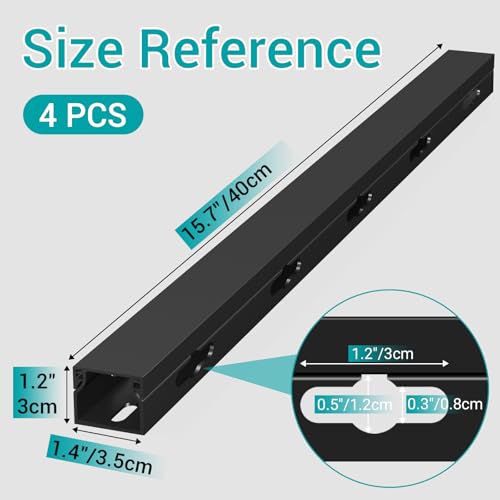Cable Hider Raceway Kit, Magnetic Cable Management Under Desk - Image 3