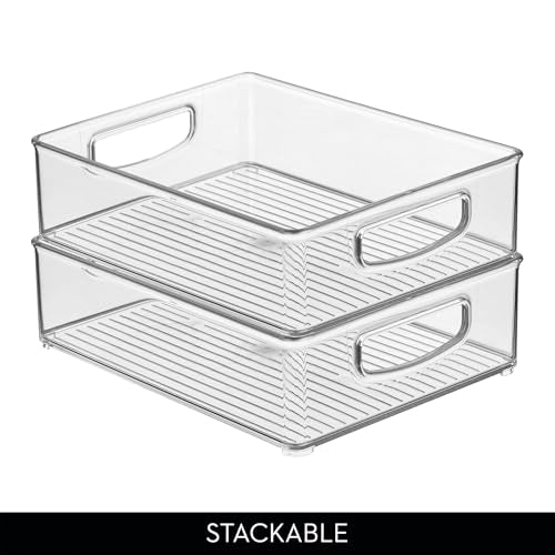 iDesign Plastic Stackable Pantry Bin, Set of 4, Clear - Image 6