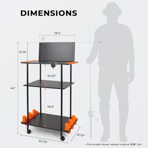 KastKing Gear Trolley V12 Mobile Fishing Rod Holder for 12 Rods - Image 3