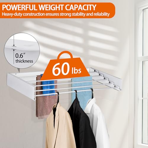Laundry Drying Rack Wall Mounted Clothes Drying Rack - Image 5