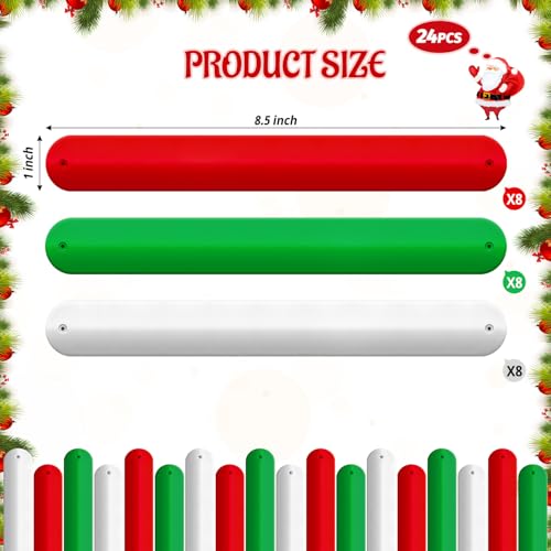 LBSXQGS 24Pcs Holiday Wrapping Paper Holder, White Red - Image 3