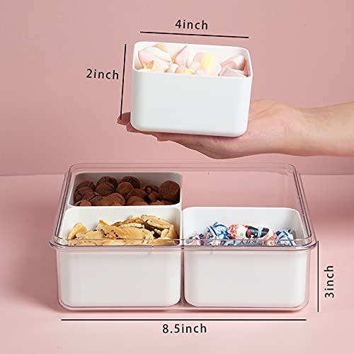 Divided Serving Tray with Lid for Veggie Charcuterie Container - Image 3