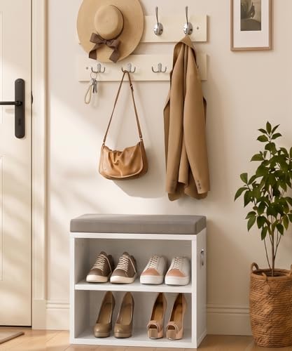 HOOBRO Shoe Storage Bench with Cushion, Entryway Bench - Image 3