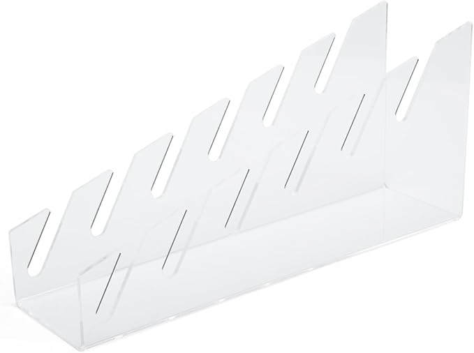 Acrylic Hat Stand & Holder - Cap Rack for Baseball Caps - 6 Hat Storage with Raised Stadium-Style Display for Closet Organization