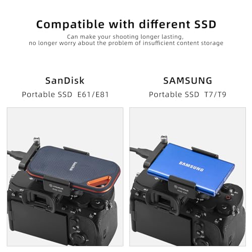 FANAUE SSD Mount Bracket SSD Holder with Cold Shoe Cable Clamp - Image 3