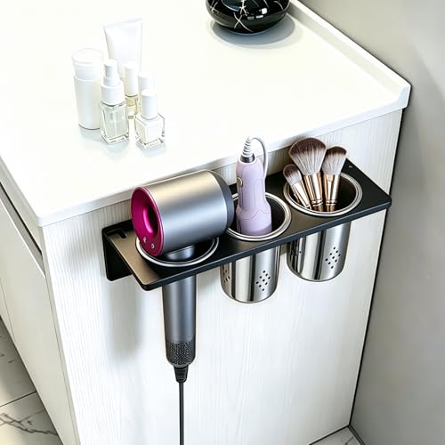 Wall Mount Hair Tool Organizer, 3-in-1 Blow Dryer Holder - Image 5