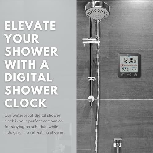 ToiletTree Products Digital Bathroom Shower Clock with Alarm & - Image 3