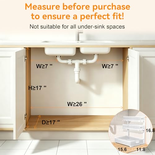 3 Tier Adjustable Under Sink Organizer for Bathroom | Under Sink Stora - Image 3