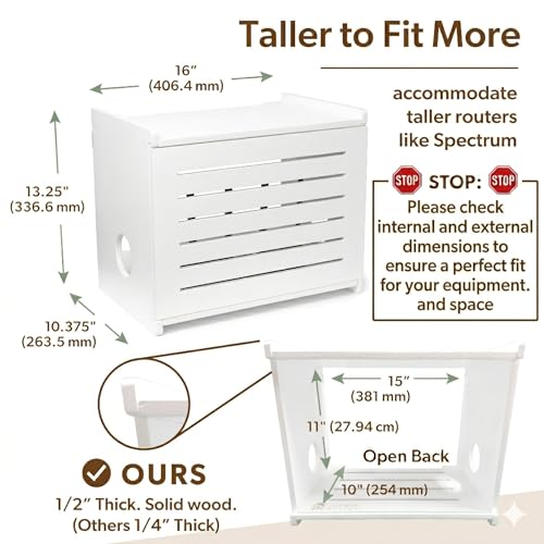 WiFi Router Storage Cabinet Router Box Hider WiFi Box Hider Shelf - Image 4