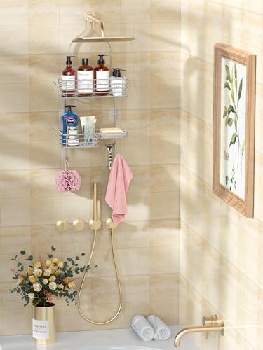 SMARTAKE Hanging Shower Head Caddy, Shower Shelf Organizer - Image 7