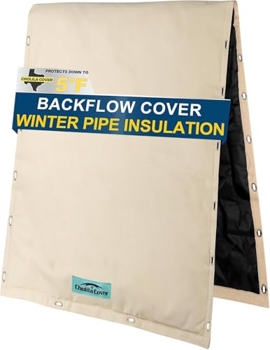 Insulated Backflow Preventer Cover, 18" W x 34" H, Khaki - Image 2