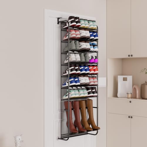 Over The Door Shoe Organizer-8 Tier Hanging Shoe Organizer, Heavy - Image 6