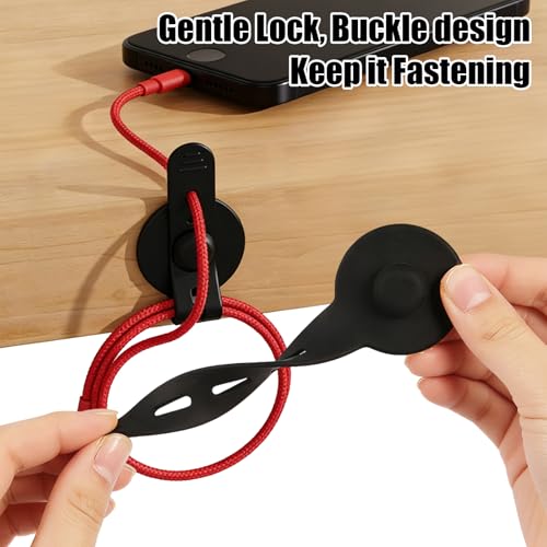 12Pcs Silicone Cable Straps, Self Adhesive Cable Man | All Products - Image 5