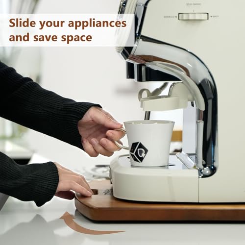 Sliding Tray for Coffee Maker - Solid Wooden Appliance - Image 7