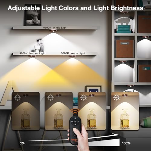 Puck Lights With Remote Control - Rechargeable, Wireless Under - Image 3