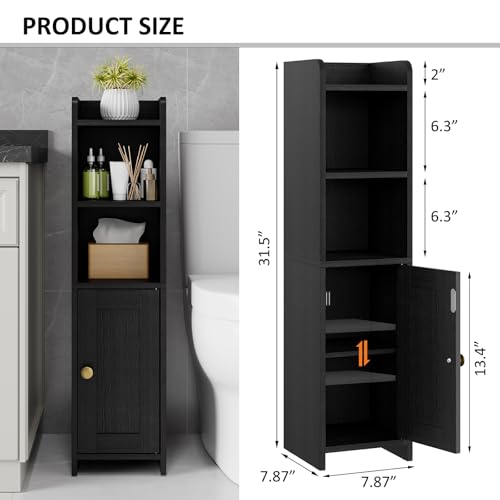 Small Bathroom Storage Cabinet Corner, 7.87"Dx7.87"W - Image 4