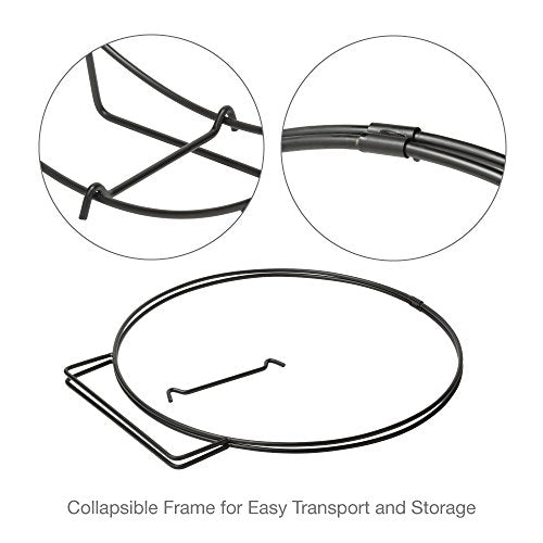 UniFlame Firewood Log Hoop Rack with 1/2" Solid Stock, Black - Image 5
