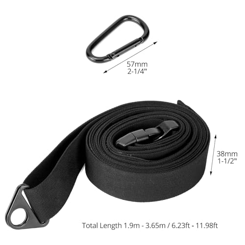 QWORK 4 Pack Heavy-Duty Kayak Wall Hanging Storage Strap - Image 4