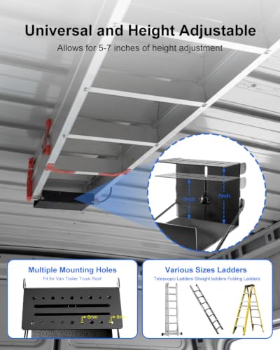 Van Interior Ladder Rack, Adjustable Heavy Duty Ladder - Image 4
